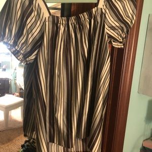 2 Zara tops black and brown